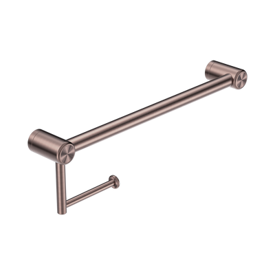 Nero Mecca Care 25mm Toilet Roll Rail 450mm Brushed Bronze
