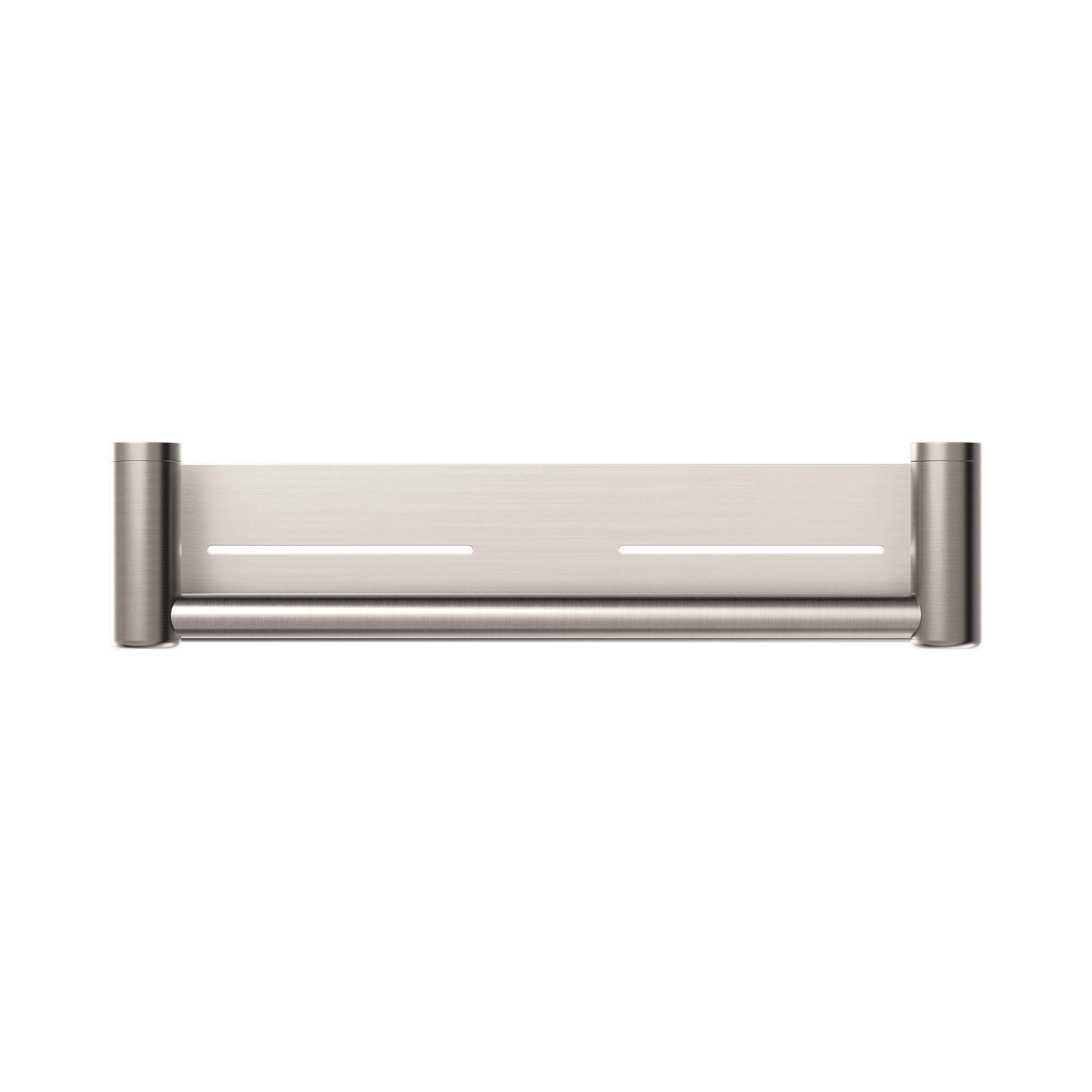 Nero Mecca Care 25mm Grab Rail With Shelf 450mm Brushed Nickel