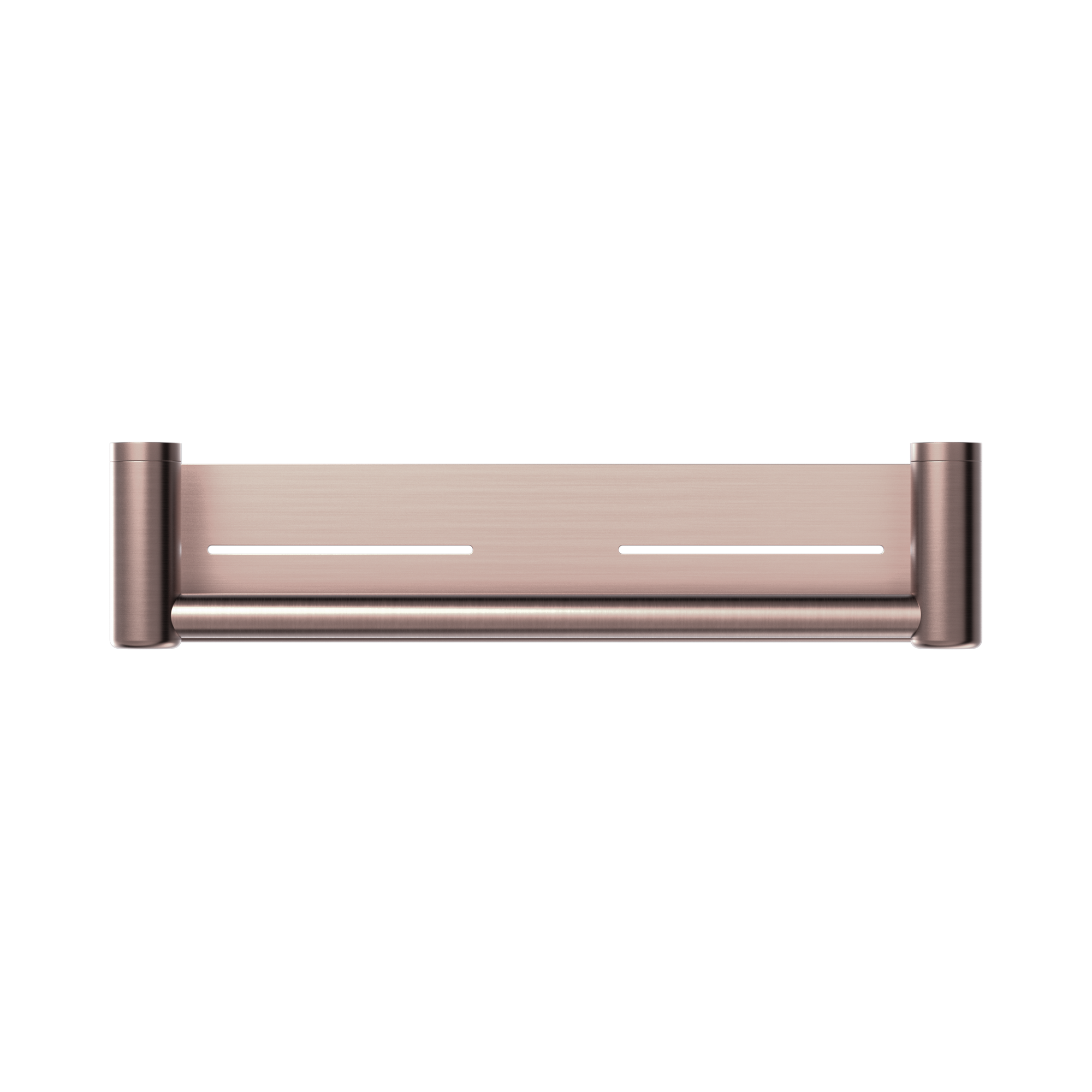 Nero Mecca Care 25mm Grab Rail With Shelf 450mm Brushed Bronze