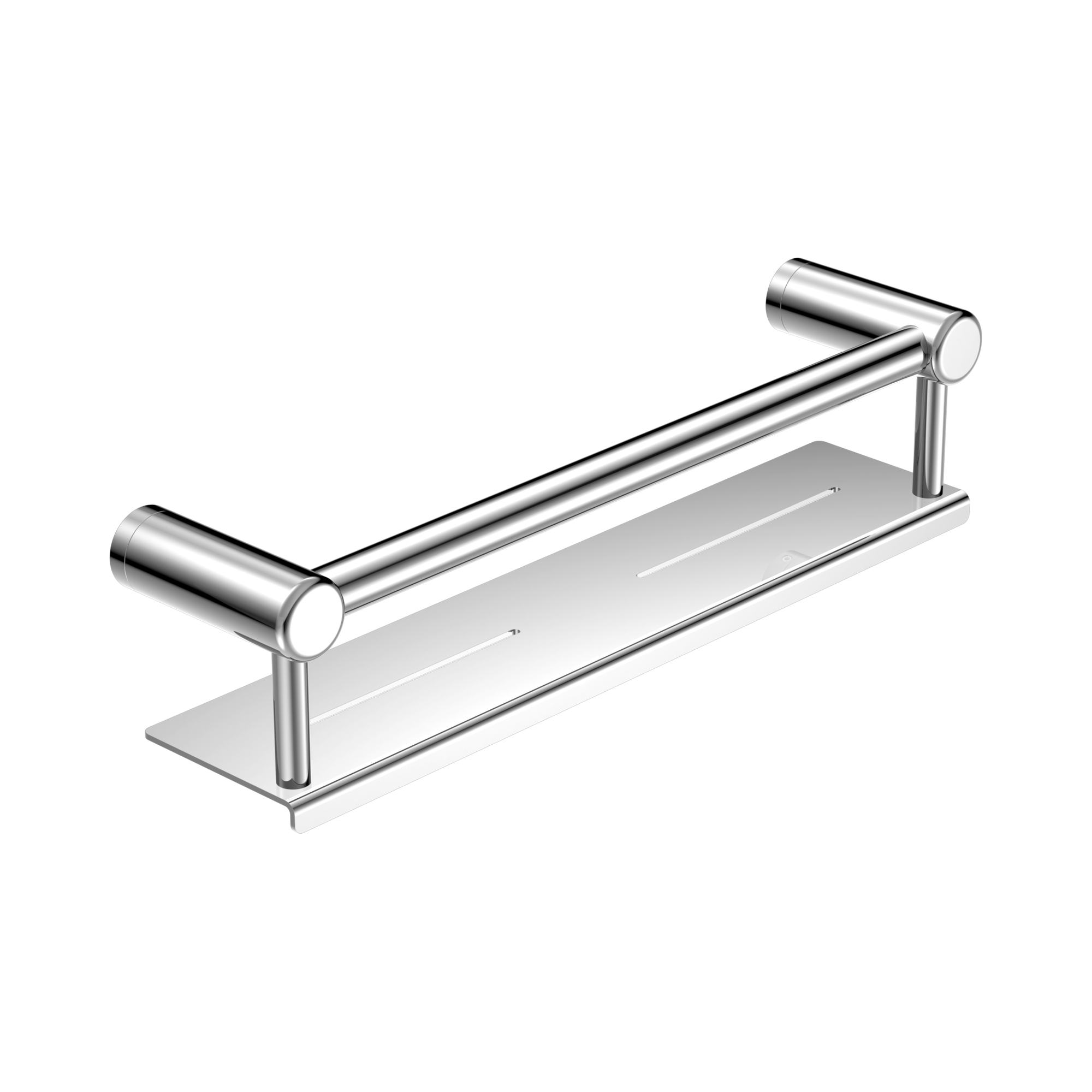 Nero Mecca Care 25mm Grab Rail With Shelf 450mm Chrome
