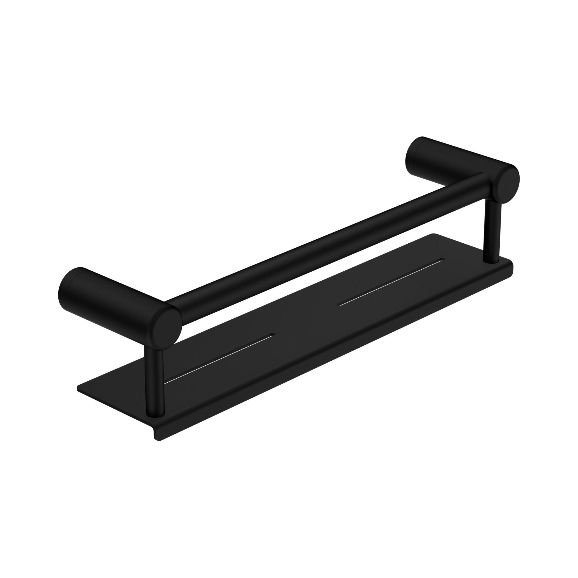 Nero Mecca Care 25mm Grab Rail With Shelf 450mm Matte Black