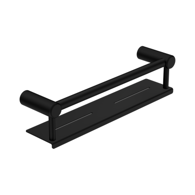 Nero Mecca Care 25mm Grab Rail With Shelf 450mm Matte Black