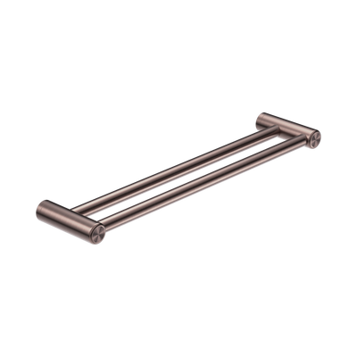 Nero Mecca Care 25mm Double Towel Grab Rail 600mm Brushed Bronze