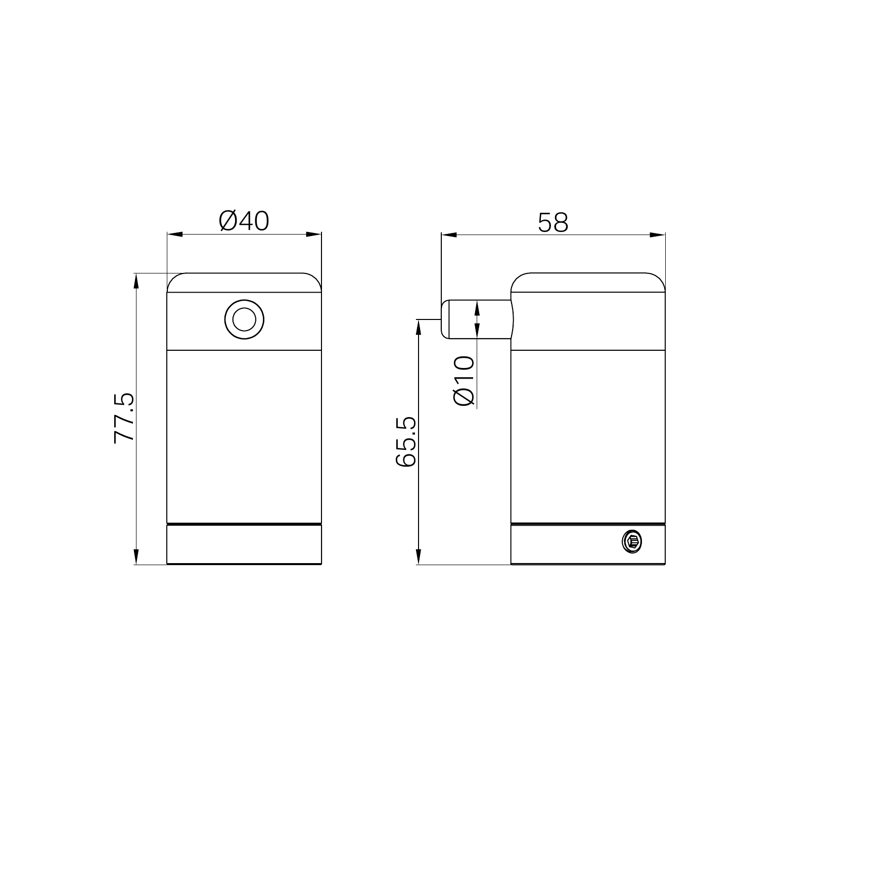 Nero Mecca Care 25mm Wall Hook Matte Black