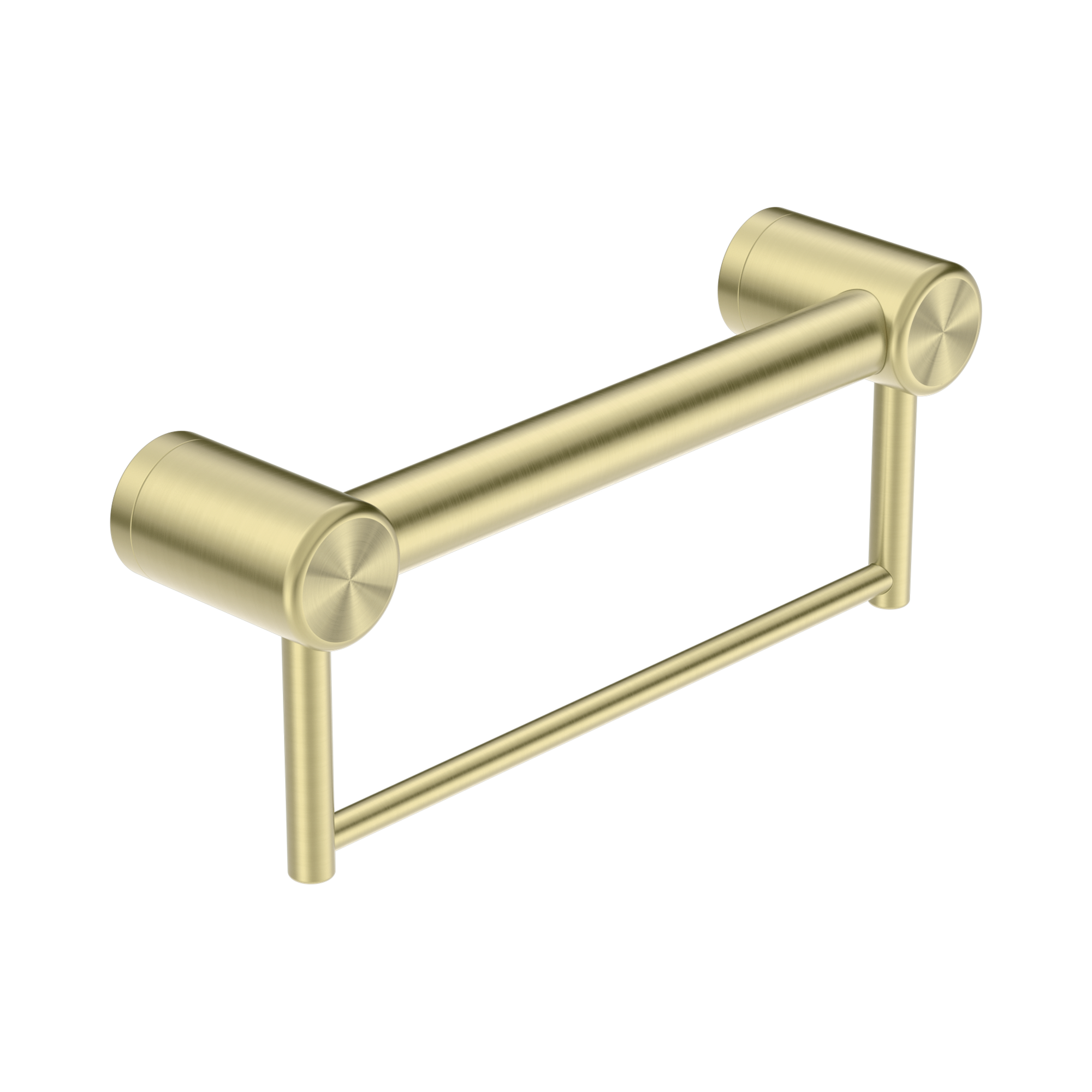 Nero Mecca Care 32mm Grab Rail With Towel Holder 300mm Brushed Gold