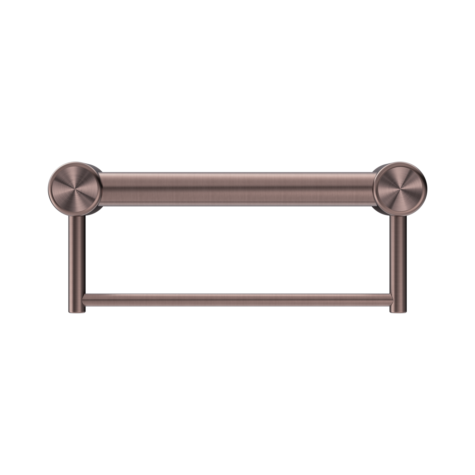 Nero Mecca Care 32mm Grab Rail With Towel Holder 300mm Brushed Bronze