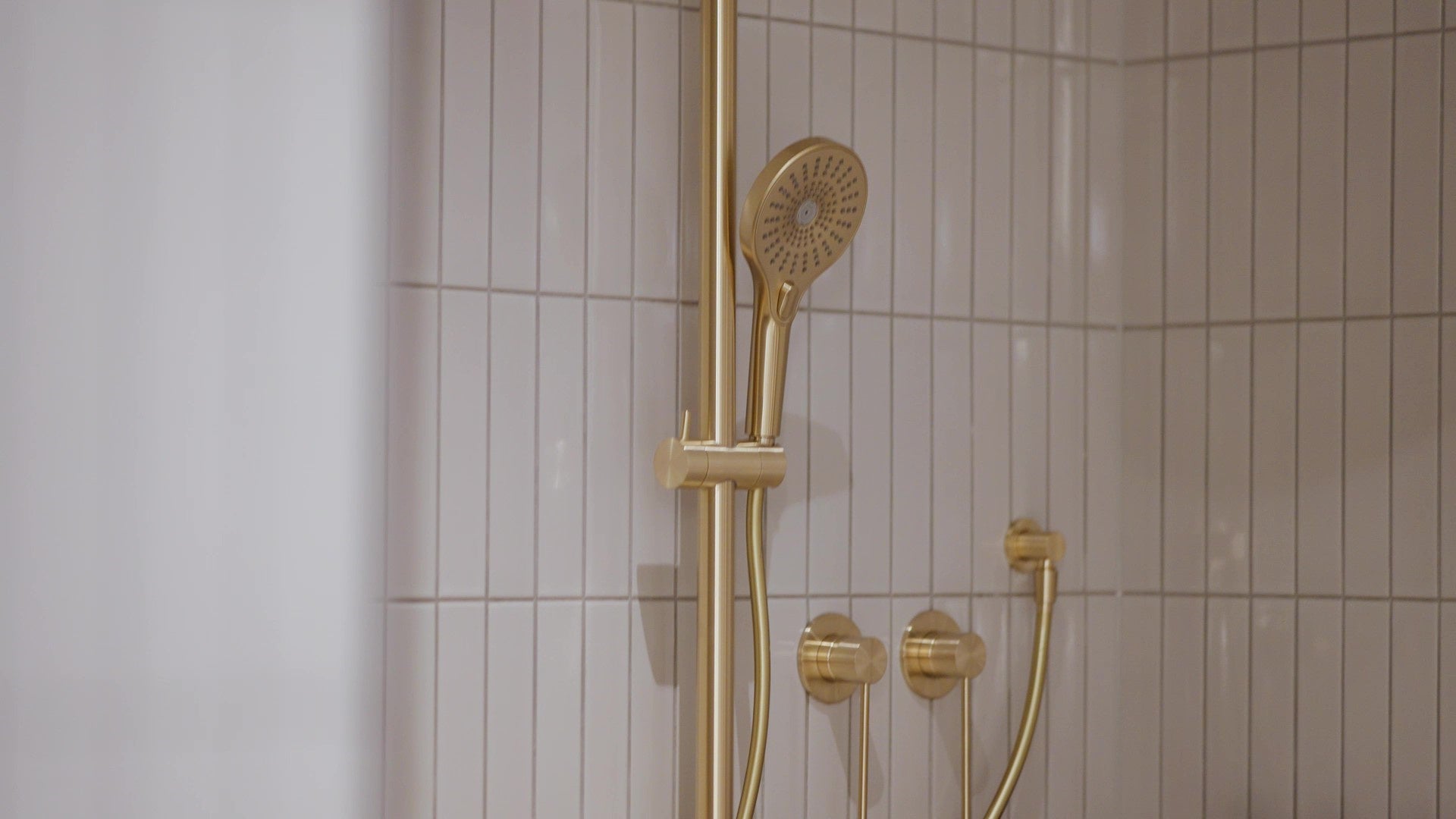 Nero Mecca Care Shower Mixer Extended Lever Brushed Gold