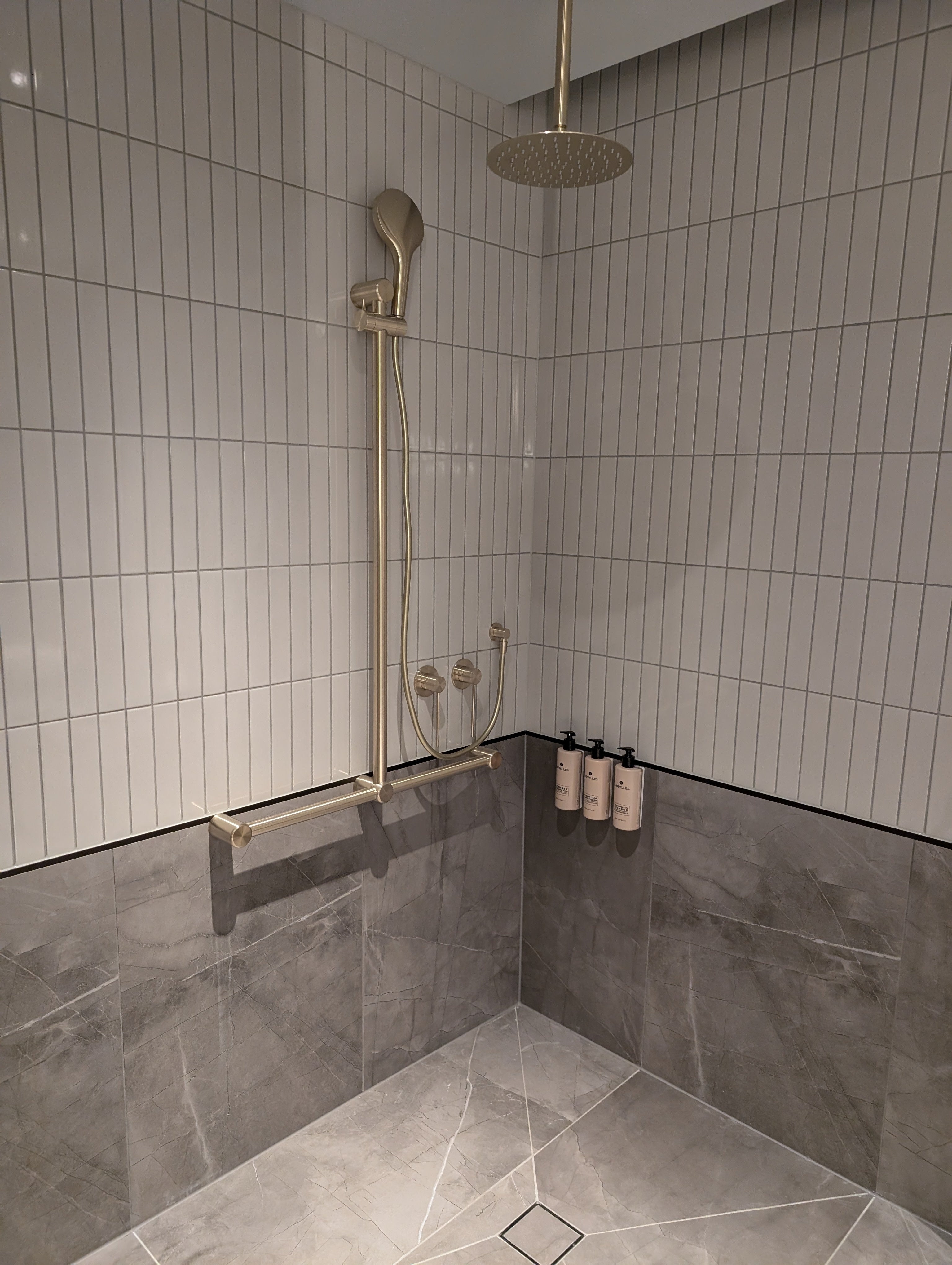 Nero Mecca Care Shower Mixer Extended Lever Brushed Gold