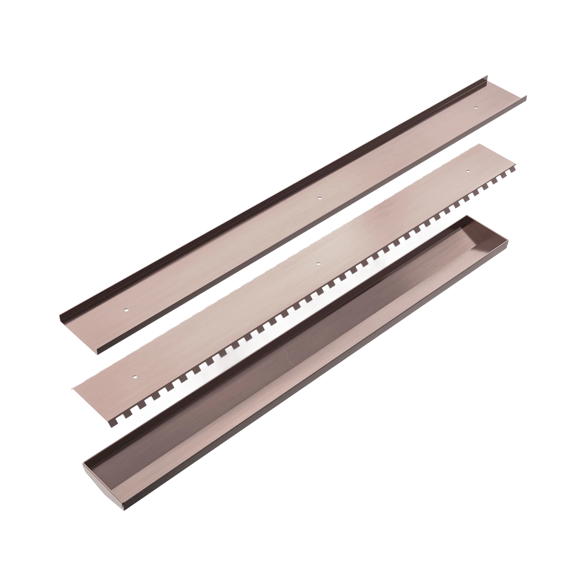 Nero Tile Insert V Channel 900 x 106 Brushed Bronze