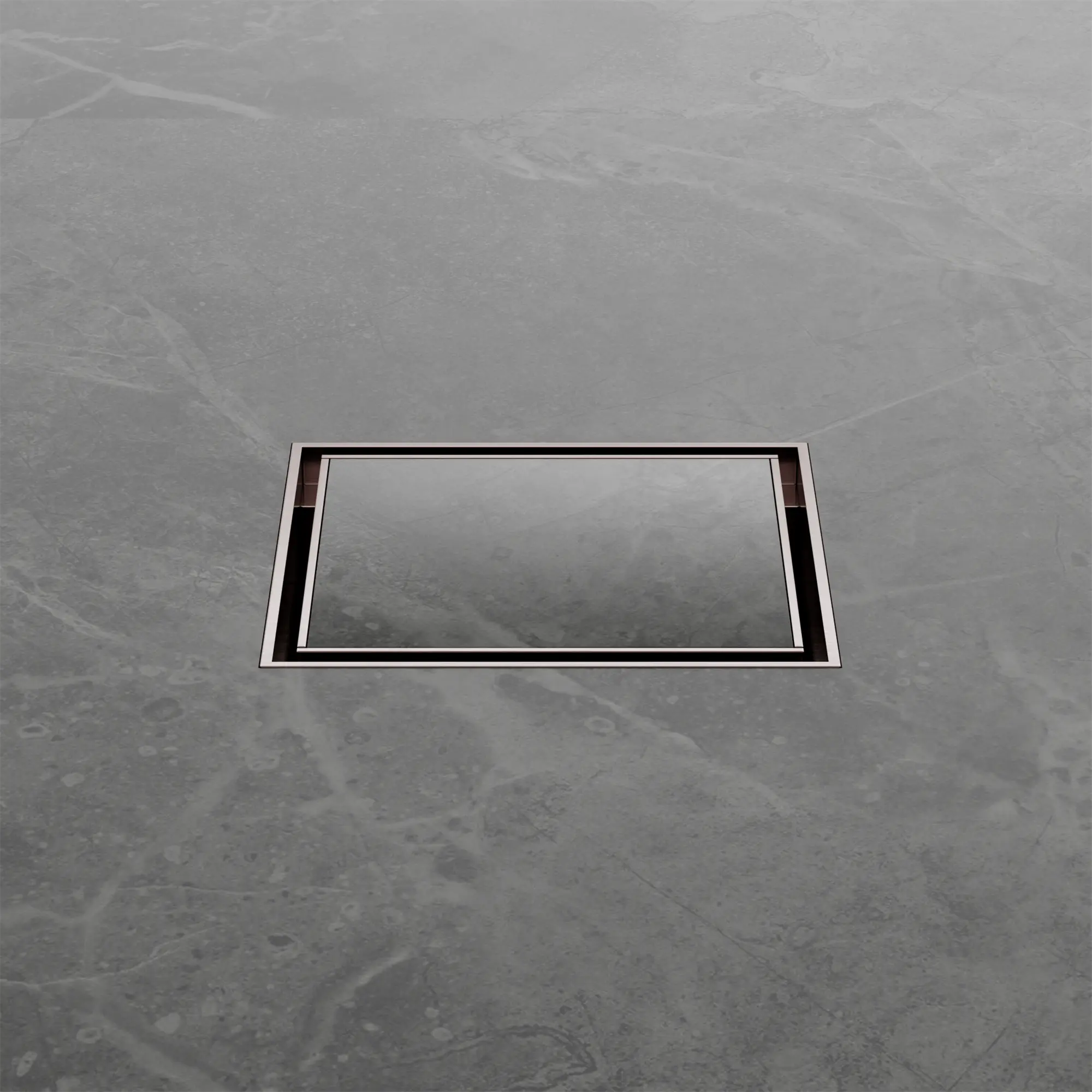 Nero 100mm Sqaure Tile Insert Floor Waste 50mm Brushed Bronze