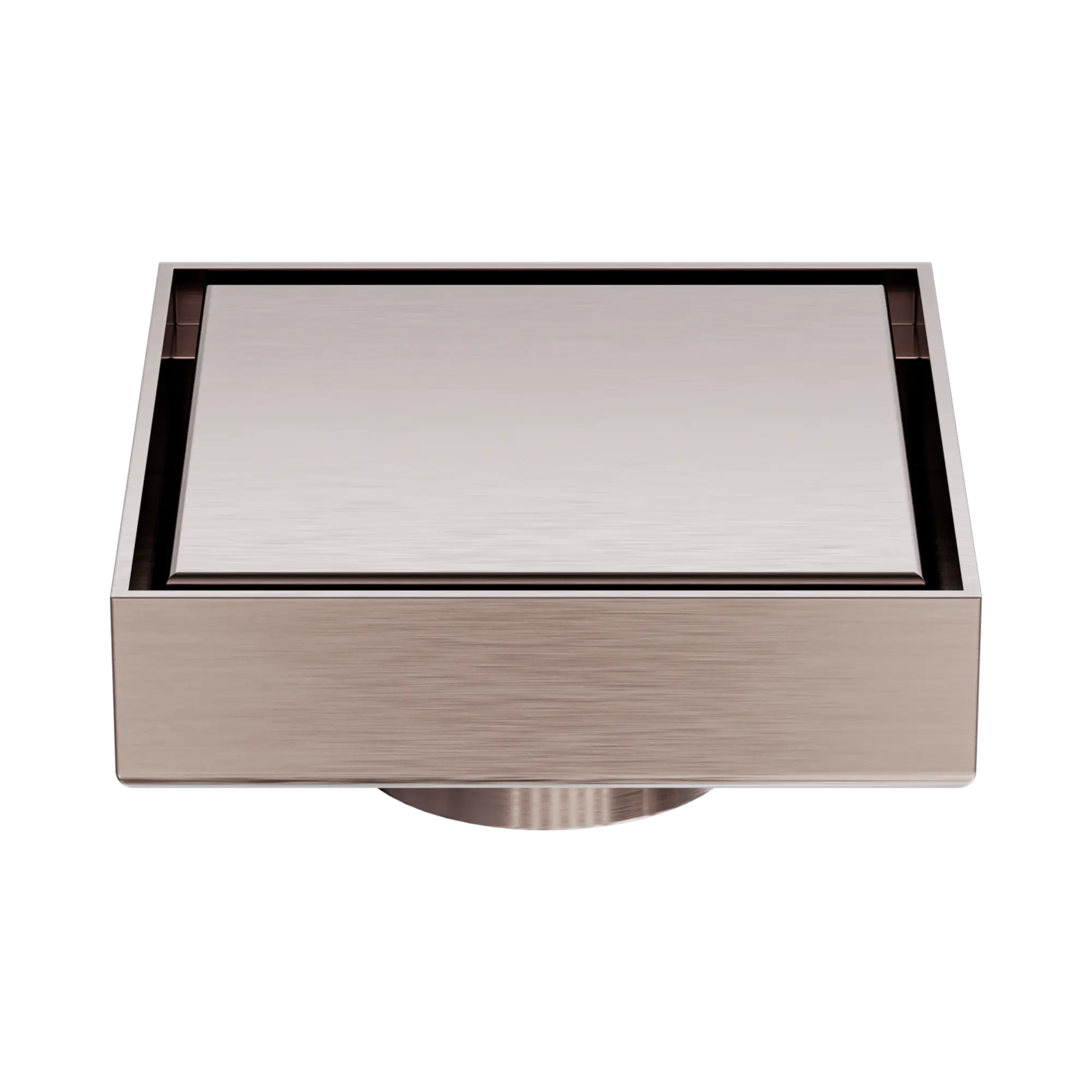 Nero 100mm Sqaure Tile Insert Floor Waste 50mm Brushed Bronze