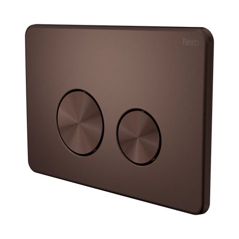 Nero In Wall Toilet Push Plate Rome Bronze