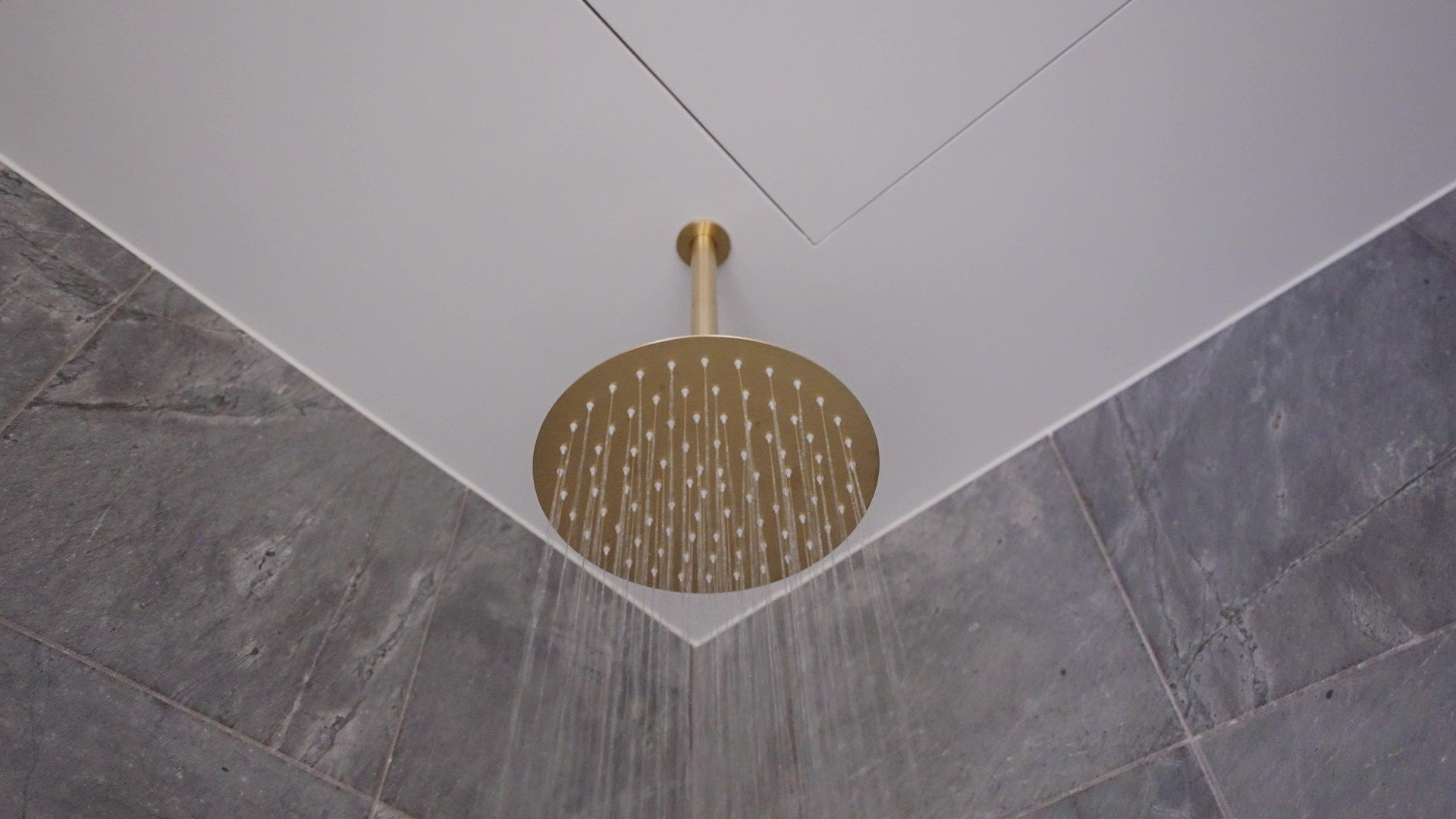 Nero Round Ceiling Arm 100mm Length Brushed Gold