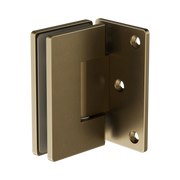 Nero 90 Degree Glass To Wall Shower Hinge 10mm Glass Tumbled Antique Brass