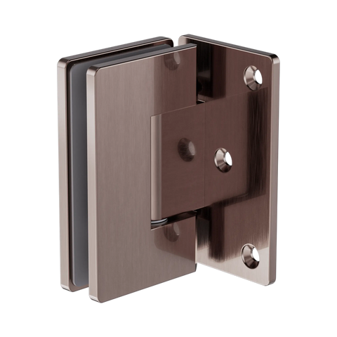 Nero 90 Degree Glass To Wall Shower Hinge 10mm Glass Brushed Bronze