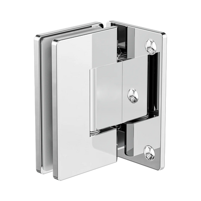 Nero 90 Degree Glass To Wall Shower Hinge 10mm Glass Chrome