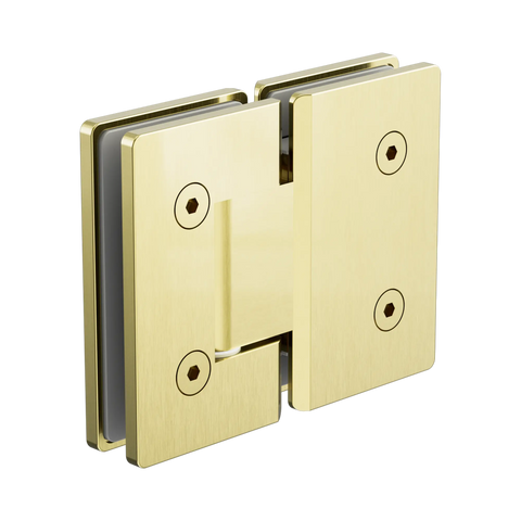 Nero 180 Degree Glass To Glass Shower Hinge 10mm Glass Brushed Gold