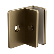 Nero Shower F Bracket 10mm Glass Tumbled Antique Brass