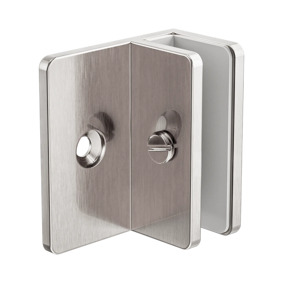 Shower F Bracket 10mm Glass Brushed Nickel