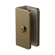 Nero Shower U Bracket 10mm Glass Tumbled Antique Brass