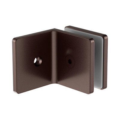 Nero 90 Degree Glass To Wall Bracket 10mm Glass Rome Bronze