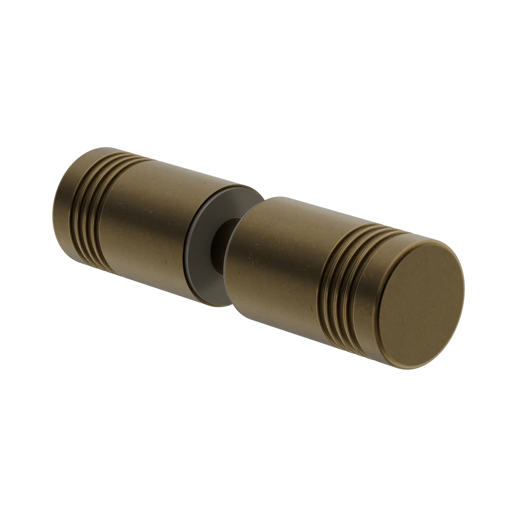Nero Round Shower Knob Tumbled Antique Brass