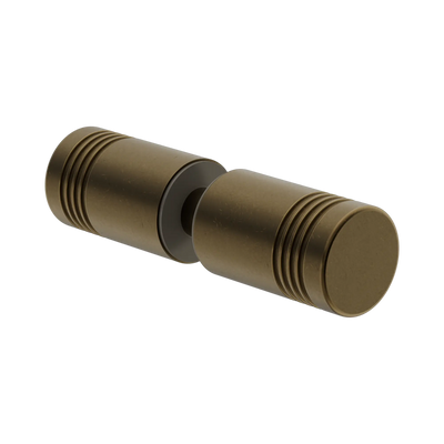 Nero Round Shower Knob Tumbled Antique Brass