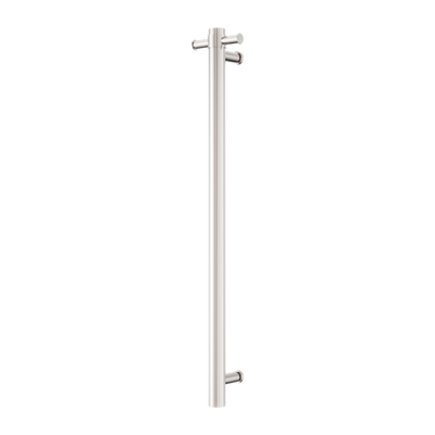 Nero Mecca 240V Single Vertical Heated Towel Rail Brushed Nickel (NRV902hBN)