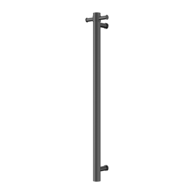 Nero Mecca 240V Single Vertical Heated Towel Rail Gun Metal (NRV902hGM)