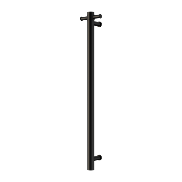 Nero Mecca 240V Single Vertical Heated Towel Rail Matte Black (NRV902hMB)