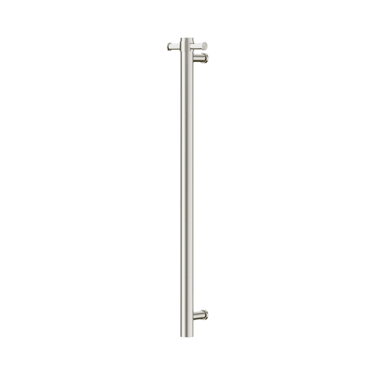Mecca 12V Single Vertical Heated Towel Rail Brushed Nickel