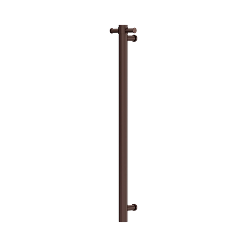 Nero Mecca 12V Single Vertical Heated Towel Rail Rome Bronze