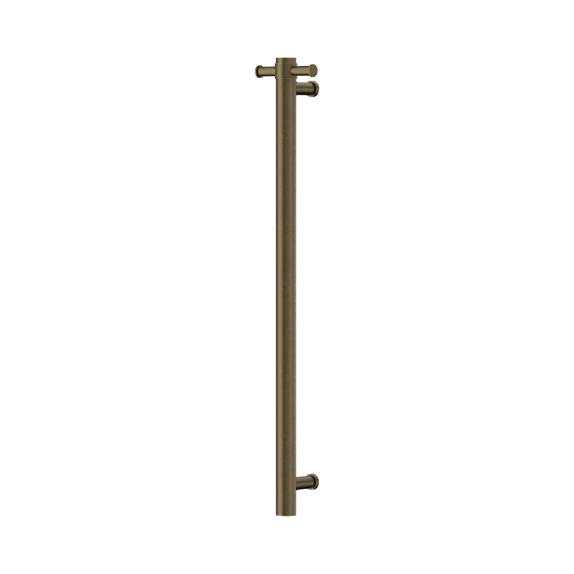 Nero Mecca 12V Single Vertical Heated Towel Rail Tumbled Antique Brass