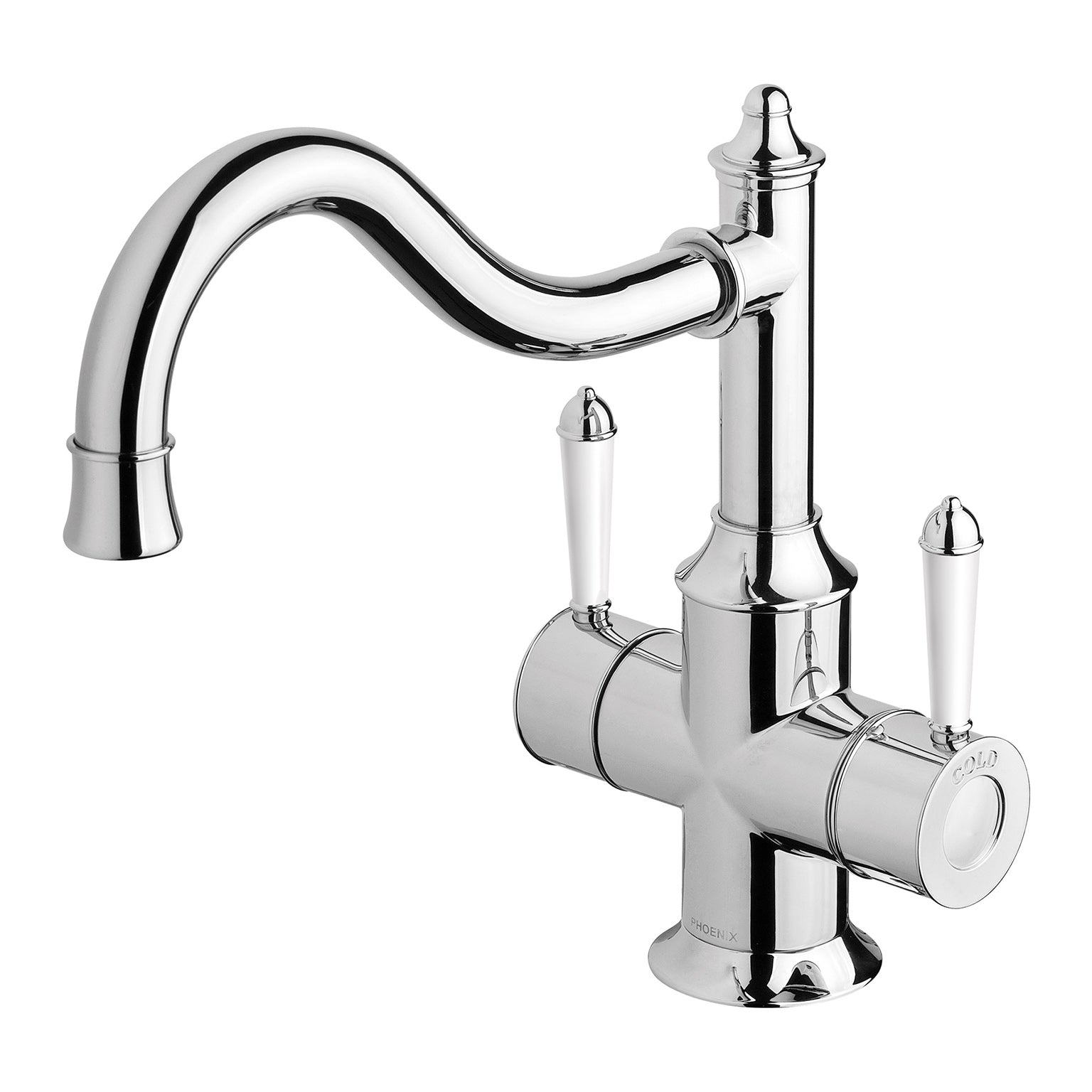 Nostalgia Twin Handle Sink Mixer 230mm Shepherds Crook