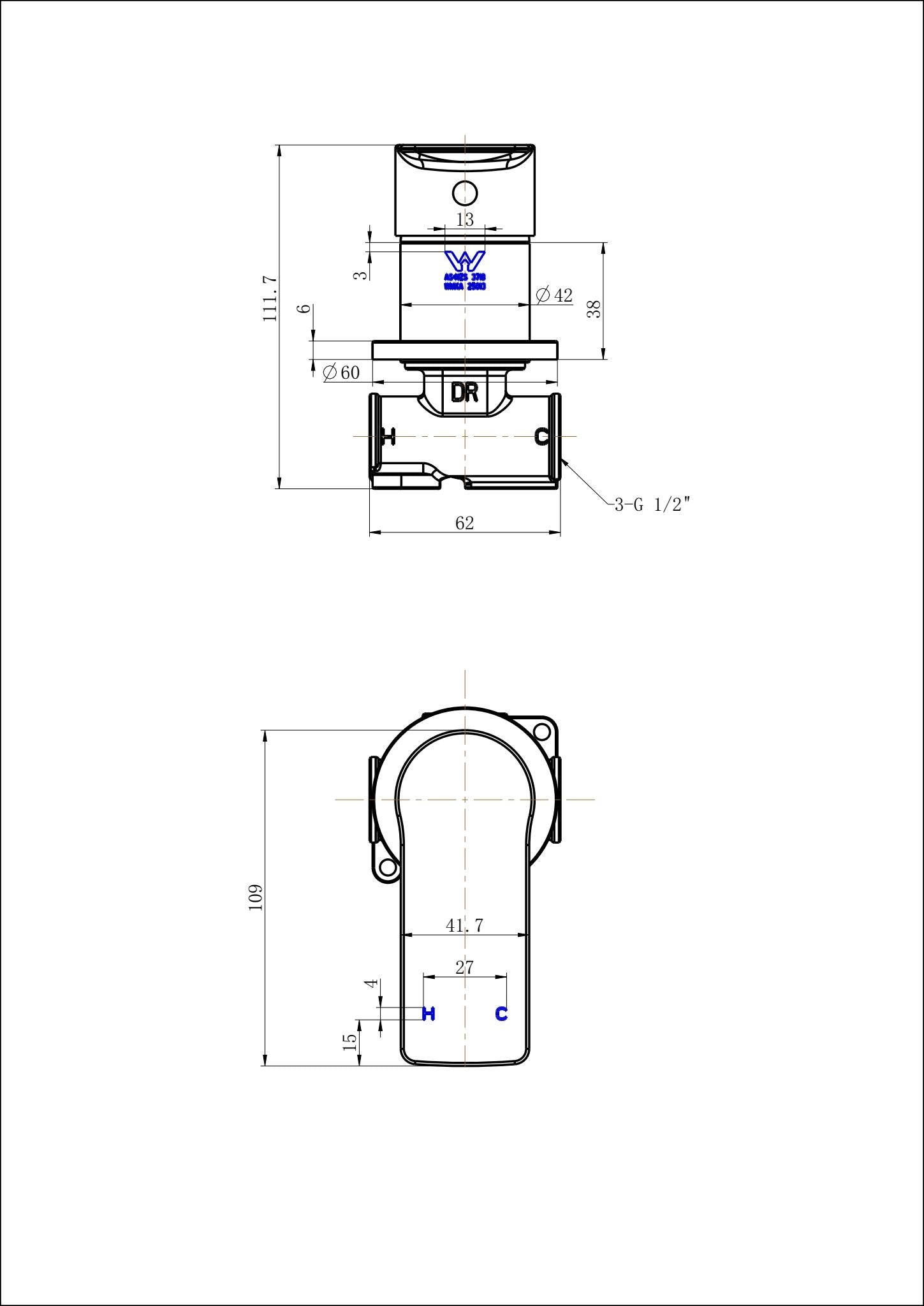 Modern National Nova Shower Mixer
