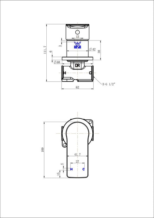 Modern National Nova Shower Mixer