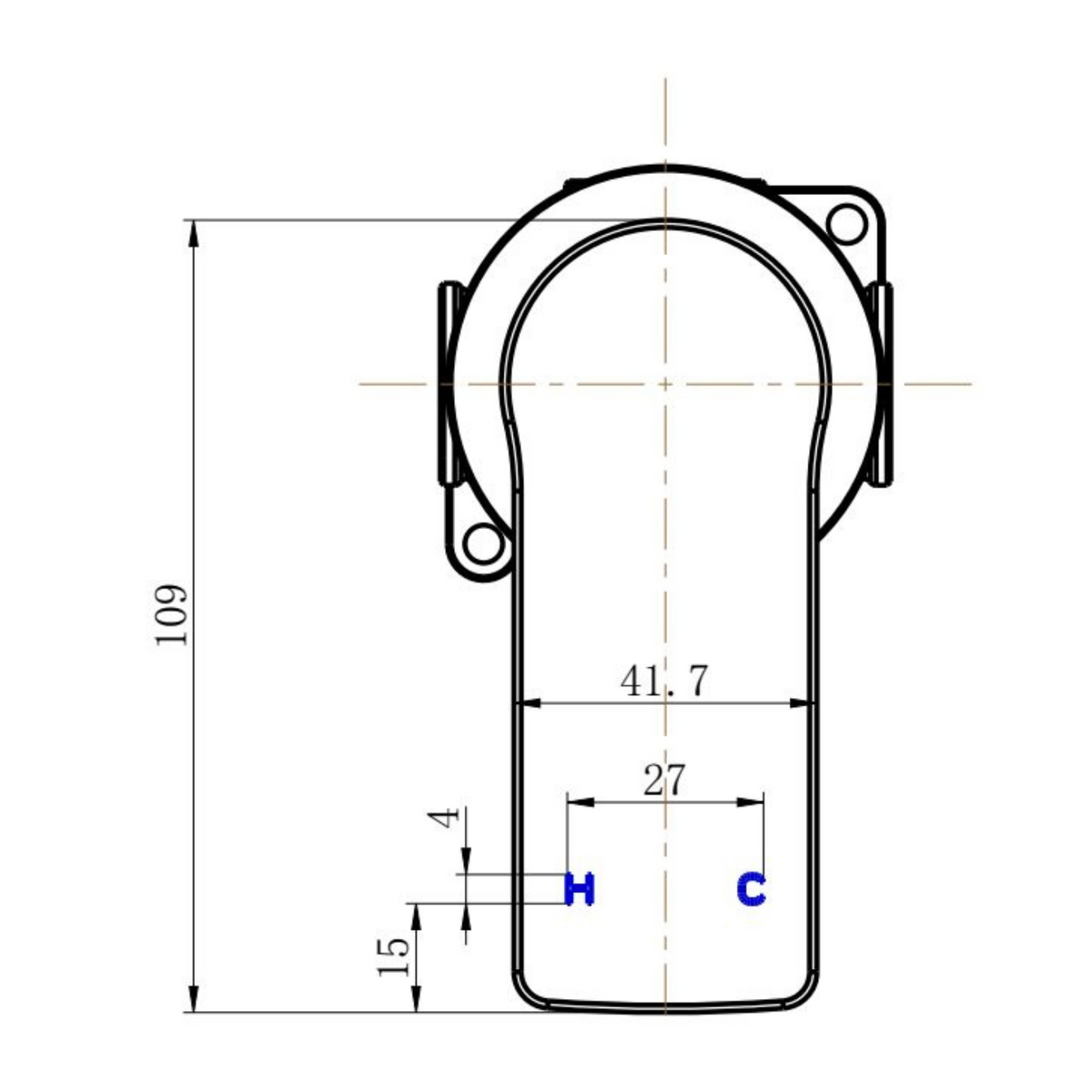 Nova Shower Mixer Trim Kit - Line Drawing