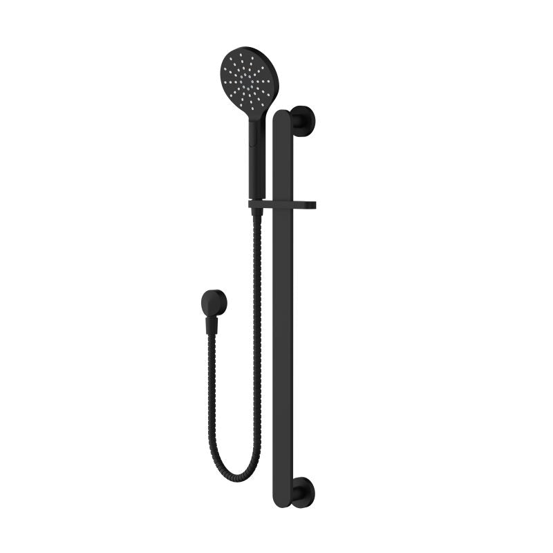 Modern National Nova Shower on Rail - Matte Black