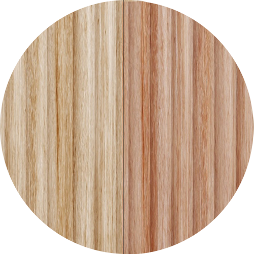 V-Groove Walnut Oak Curved Wall Hung Vanity