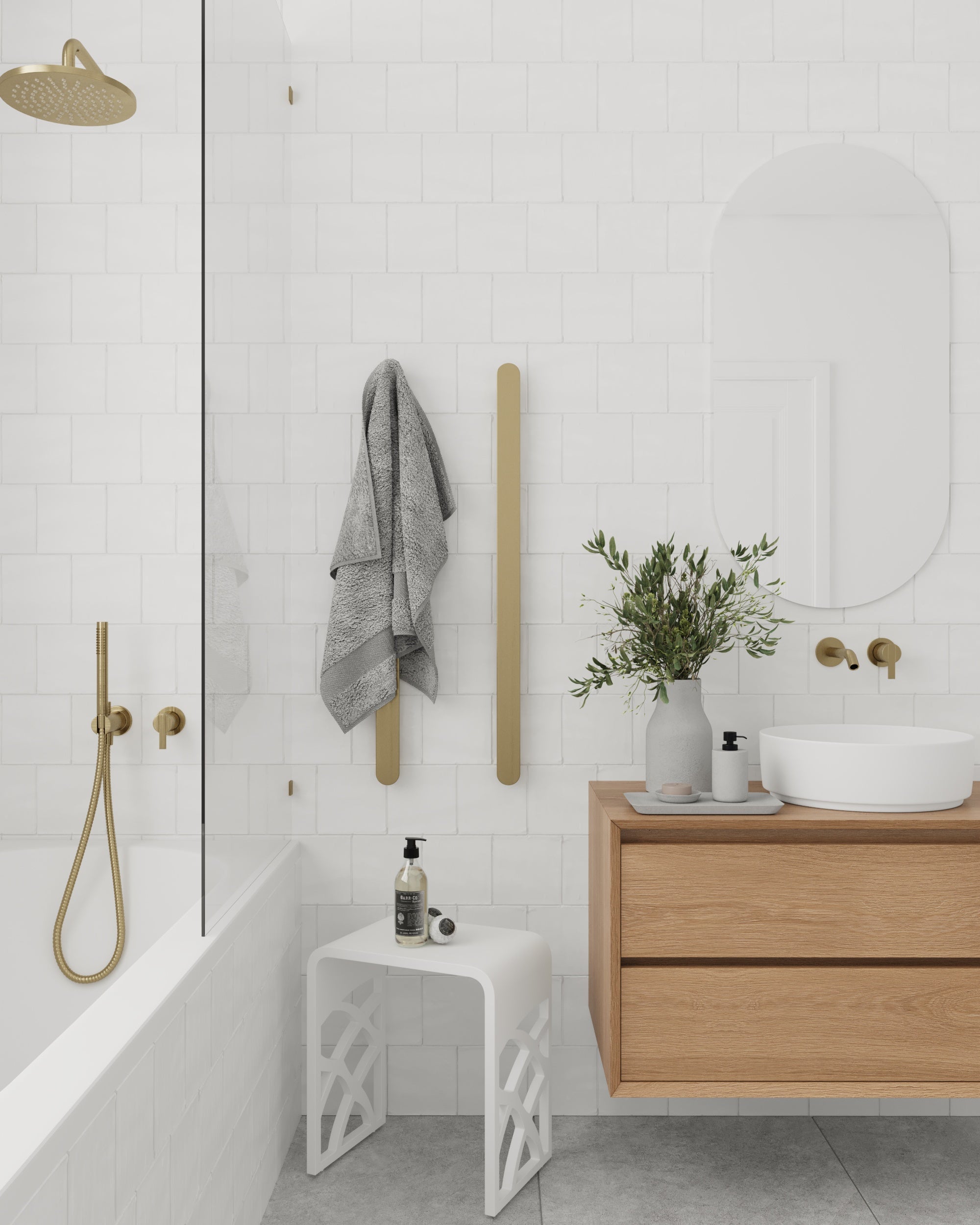 Thermogroup Flat Pill Vertical Heated Towel Rail