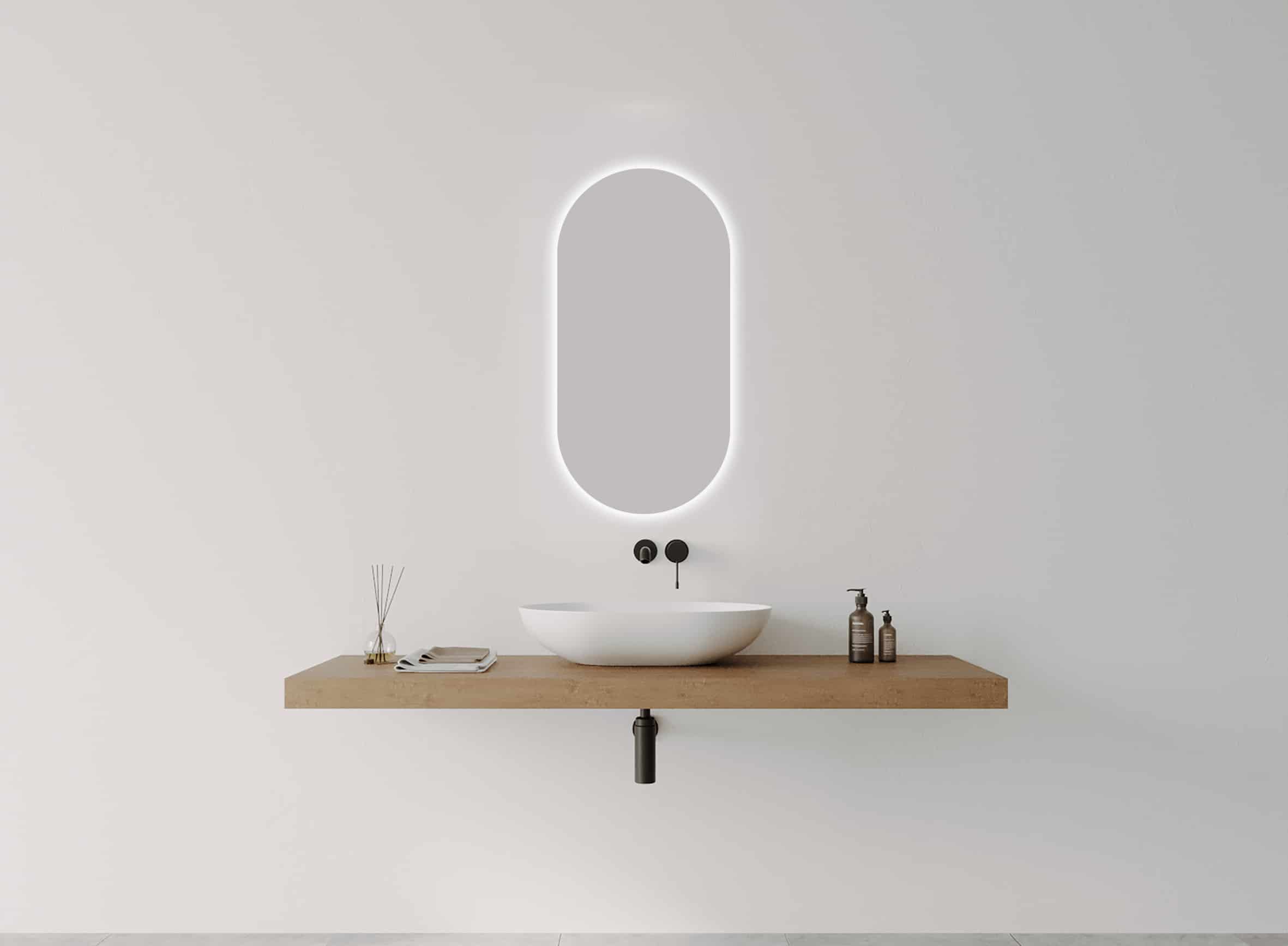 Remer O-Series Oval Led Mirror 450