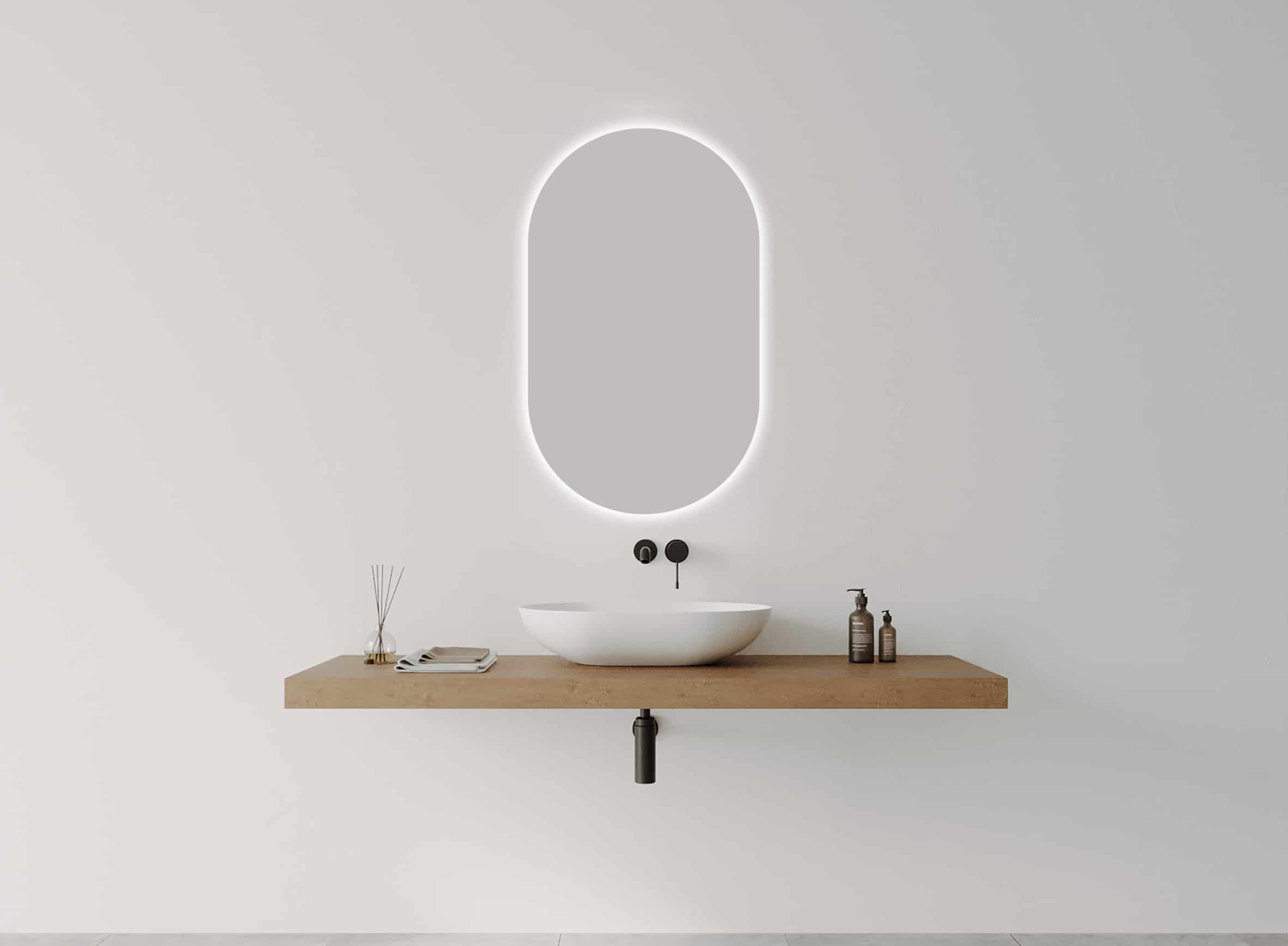 Remer O-Series Oval Led Mirror 600