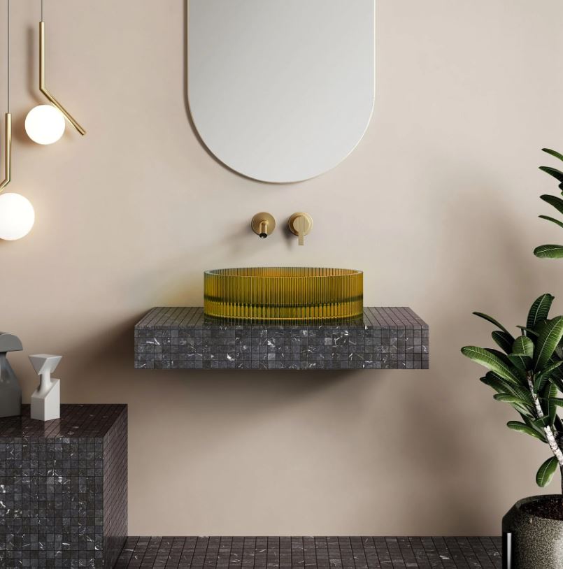 Cassa Design Wow V-Groove Translucency Resin Stone Basin