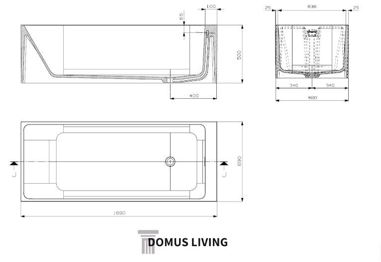 Domus Living Oria Freestanding Bath