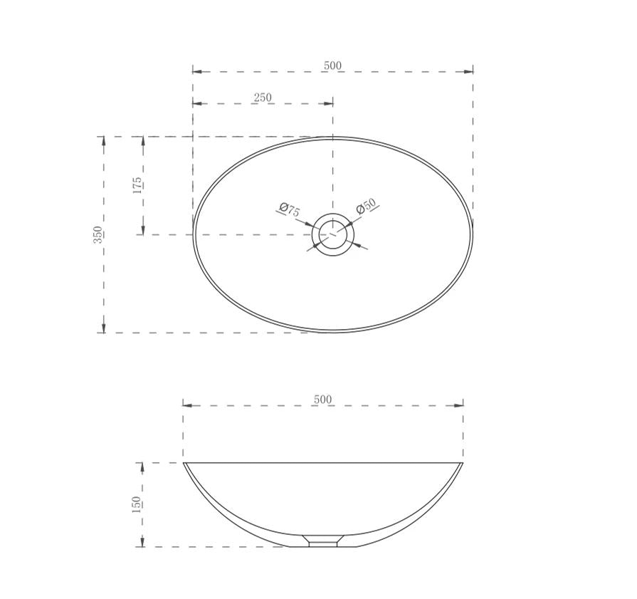 Cassa Design Wow Oval Translucency Resin Stone Basin