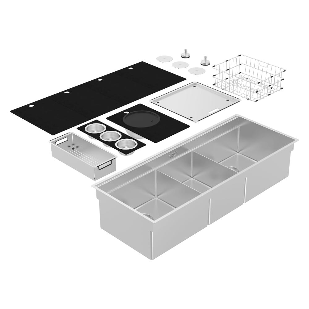 Abey Boutique Piazza Plus Triple Bowl Sink