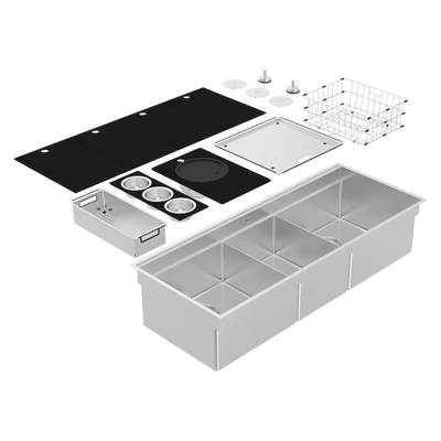 Abey Boutique Piazza Plus Triple Bowl Sink