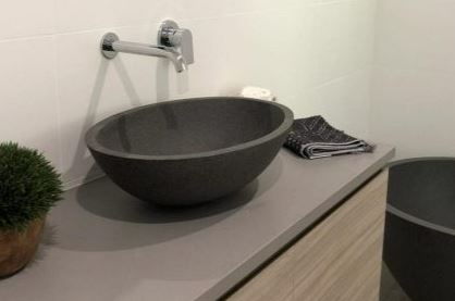 Pietra Bianca Pearl Above Counter Stone Basins