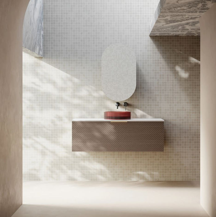 Cassa Design Relievo Wall Hung Vanity Natural Walnut