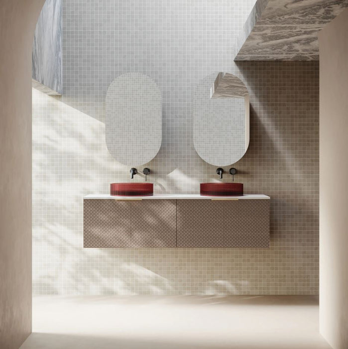 Cassa Design Relievo Wall Hung Vanity Natural Walnut